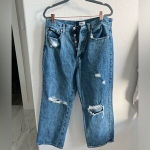 Pistola Cassie super high-rise straight crop. Size 30.